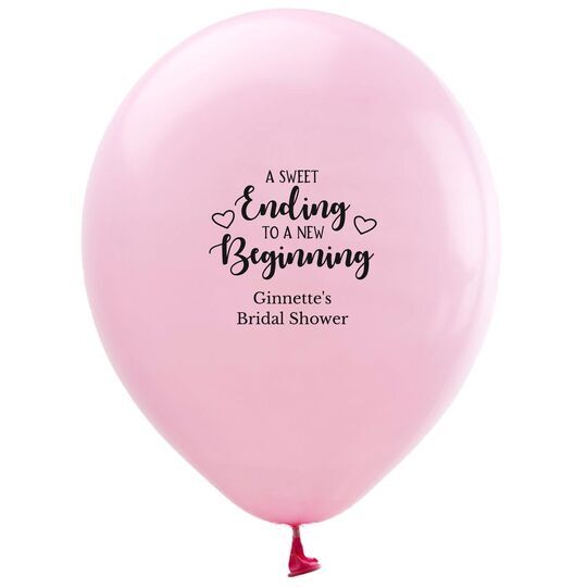 A Sweet Ending to a New Beginning Latex Balloons